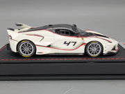 Modellautos 1:43 BBR Deluxe Ferrari FXX-K Gloss Avus White Car #47 Ltd 17/20 OVP