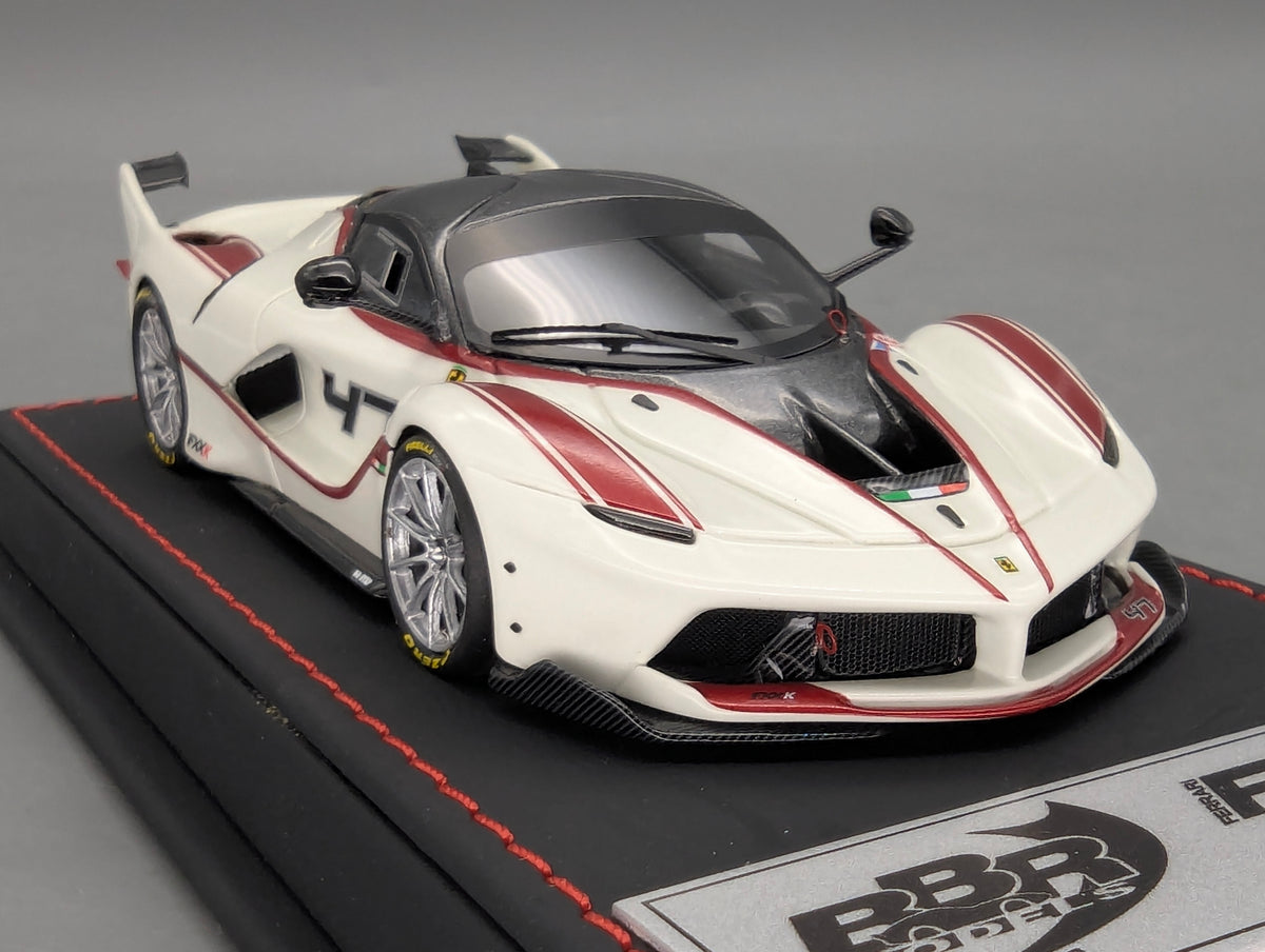 Modellautos 1:43 BBR Deluxe Ferrari FXX-K Gloss Avus White Car #47 Ltd 17/20 OVP