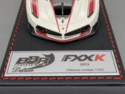Modellautos 1:43 BBR Deluxe Ferrari FXX-K Gloss Avus White Car #47 Ltd 17/20 OVP