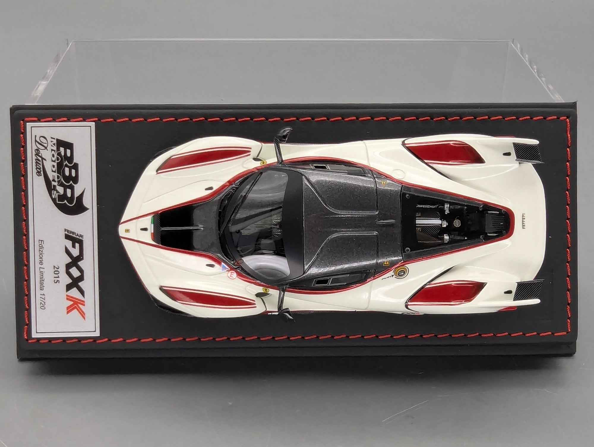 Modellautos 1:43 BBR Deluxe Ferrari FXX-K Gloss Avus White Car #47 Ltd 17/20 OVP