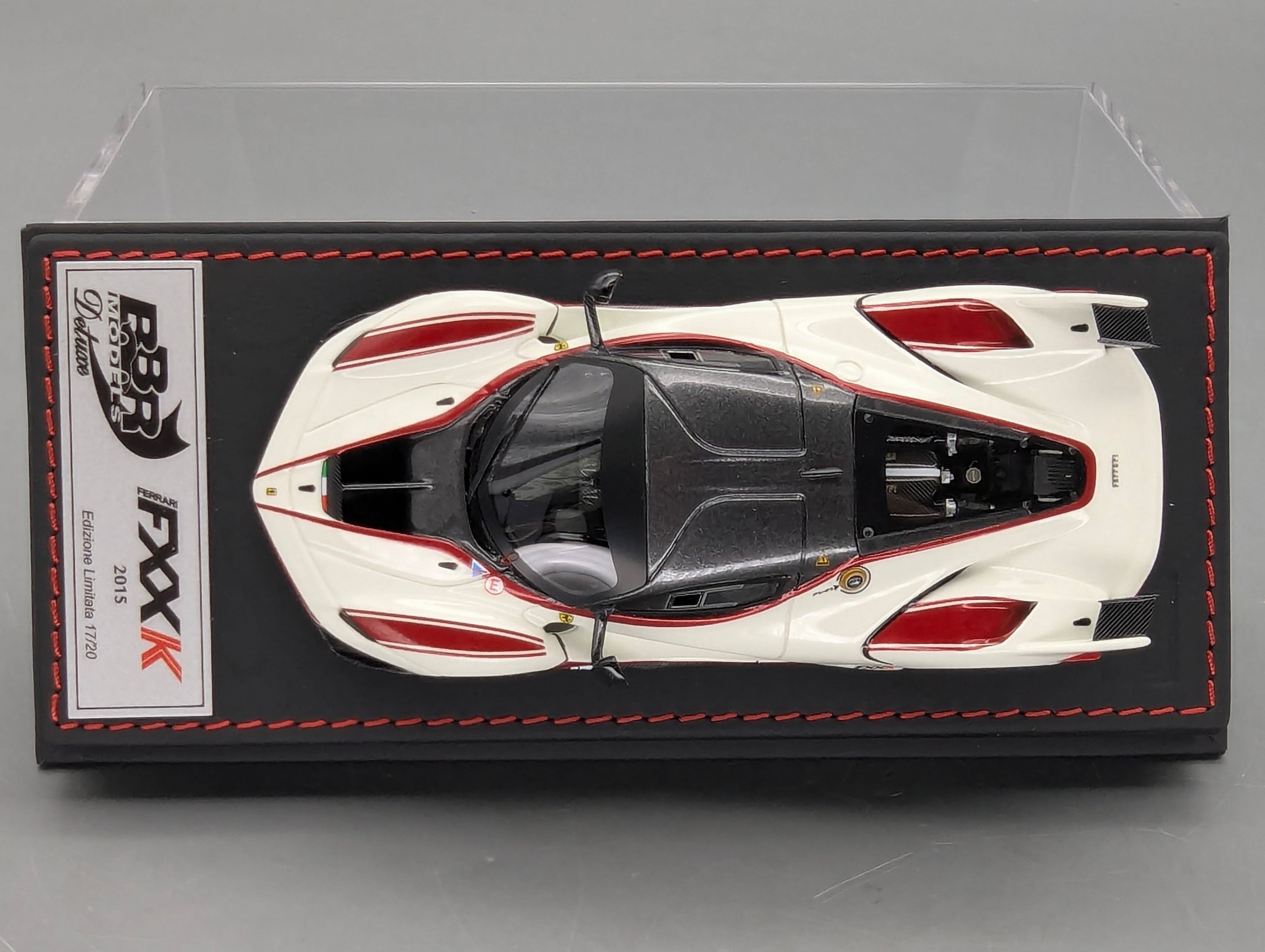 Modellautos 1:43 BBR Deluxe Ferrari FXX-K Gloss Avus White Car #47 Ltd 17/20 OVP