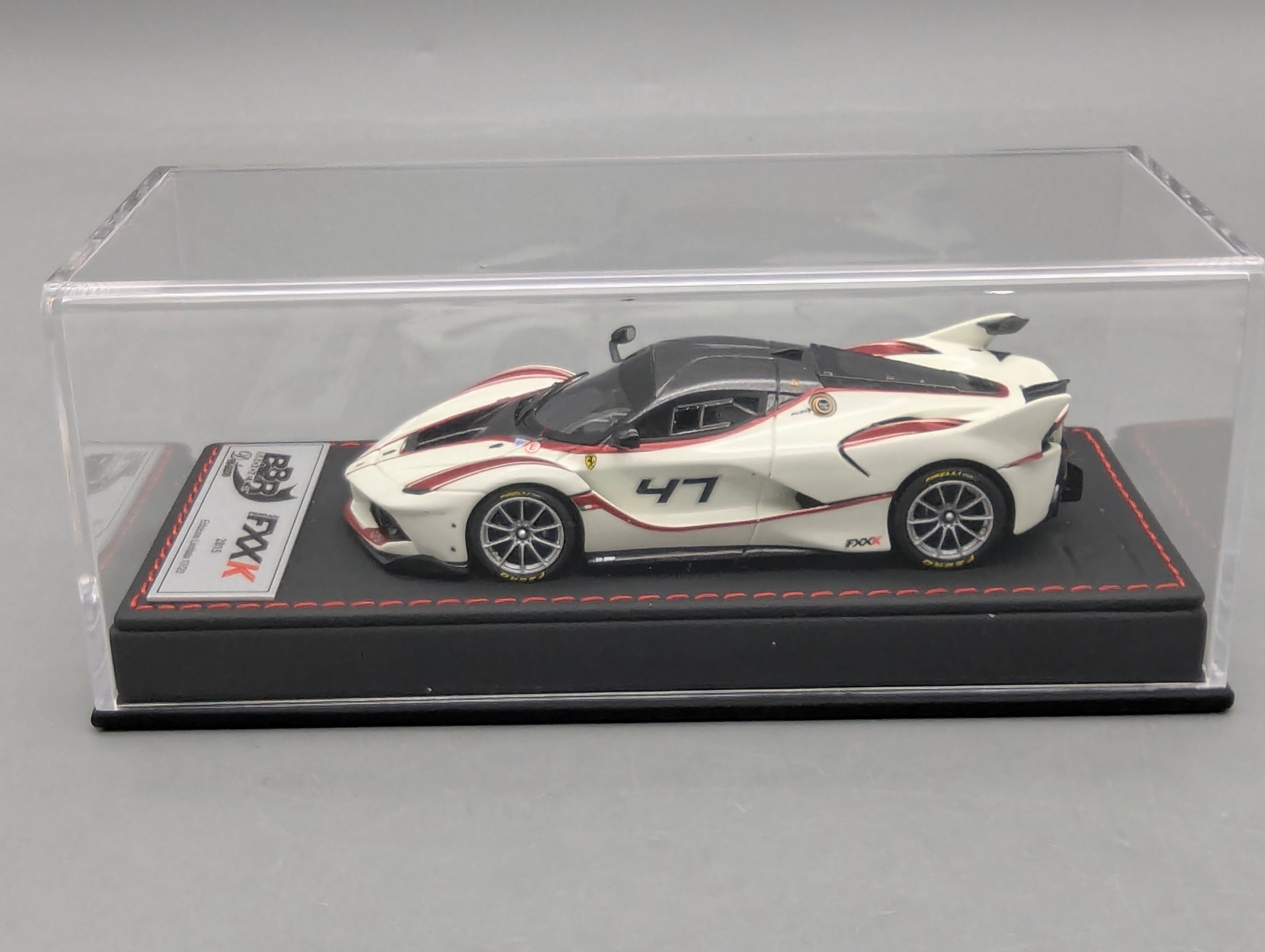 Modellautos 1:43 BBR Deluxe Ferrari FXX-K Gloss Avus White Car #47 Ltd 17/20 OVP