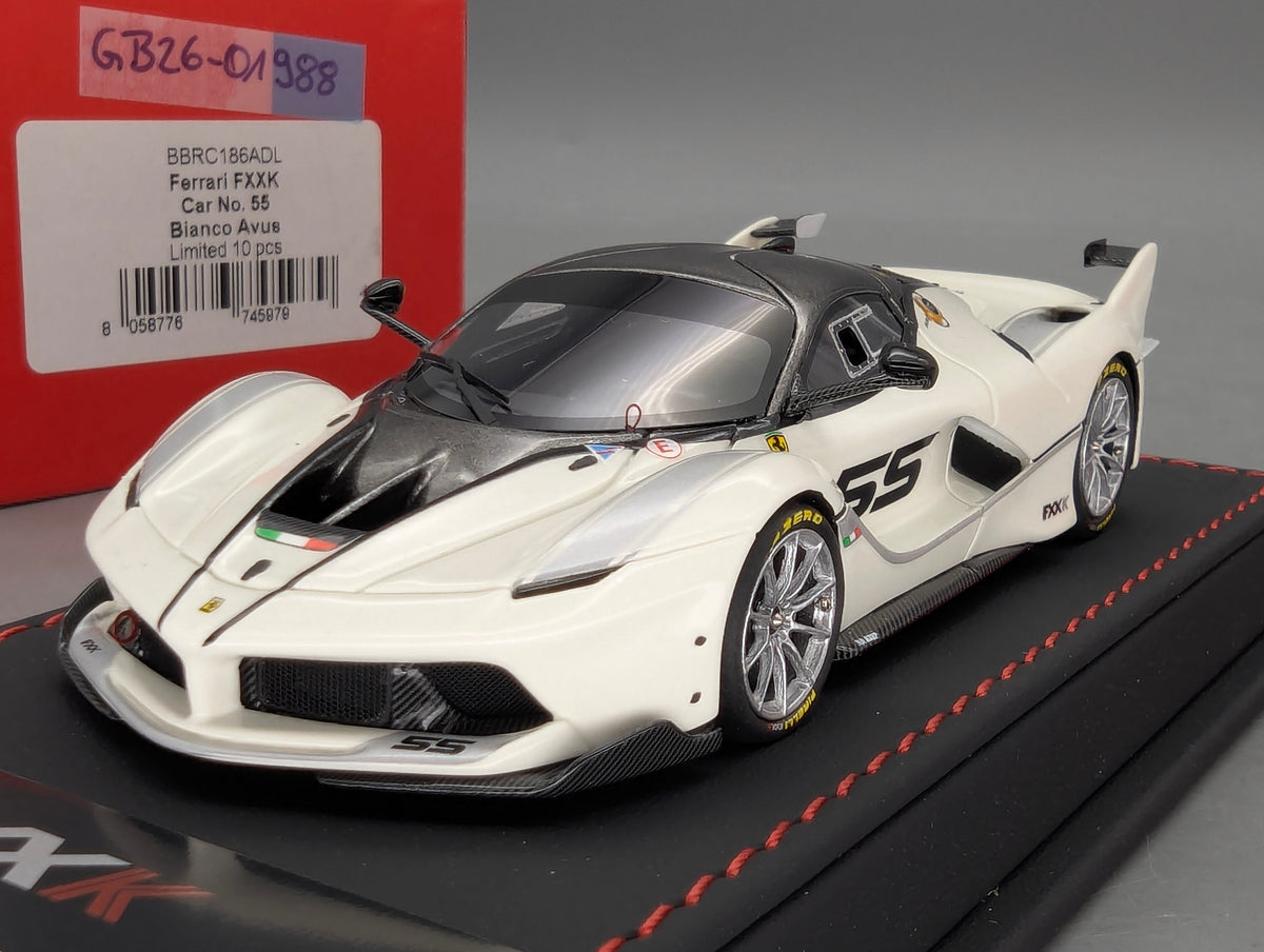 Modellautos 1:43 BBR Deluxe Ferrari FXX-K Bianco Avus Car #55 Ltd 01/10 OVP