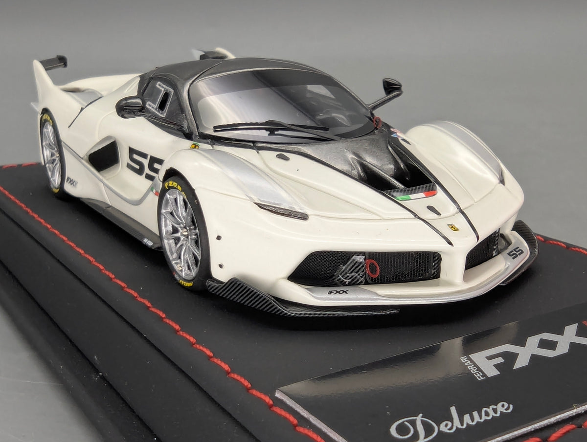 Modellautos 1:43 BBR Deluxe Ferrari FXX-K Bianco Avus Car #55 Ltd 01/10 OVP