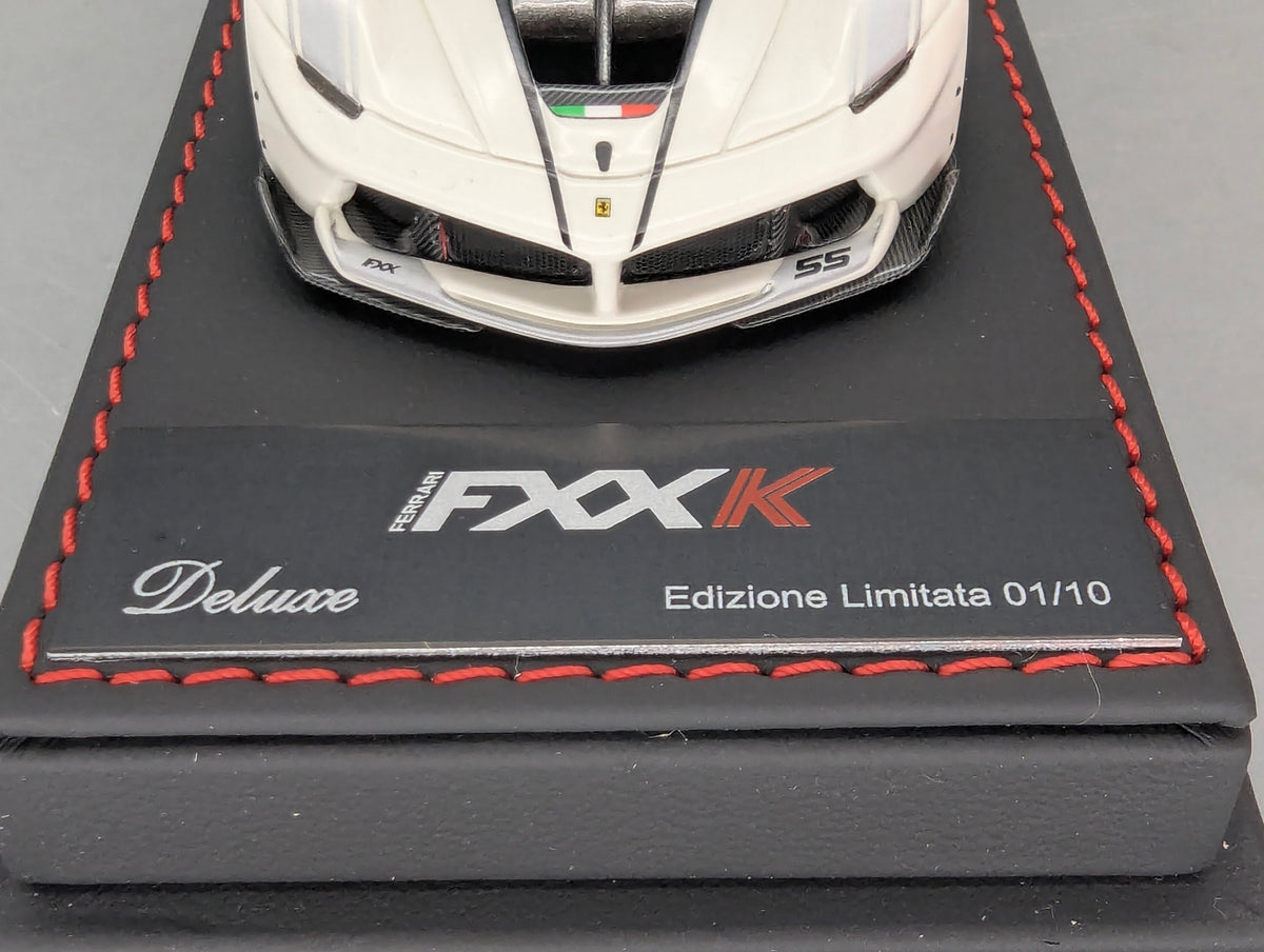 Modellautos 1:43 BBR Deluxe Ferrari FXX-K Bianco Avus Car #55 Ltd 01/10 OVP