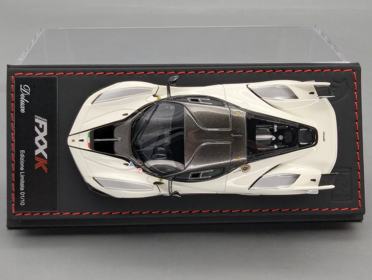 Modellautos 1:43 BBR Deluxe Ferrari FXX-K Bianco Avus Car #55 Ltd 01/10 OVP