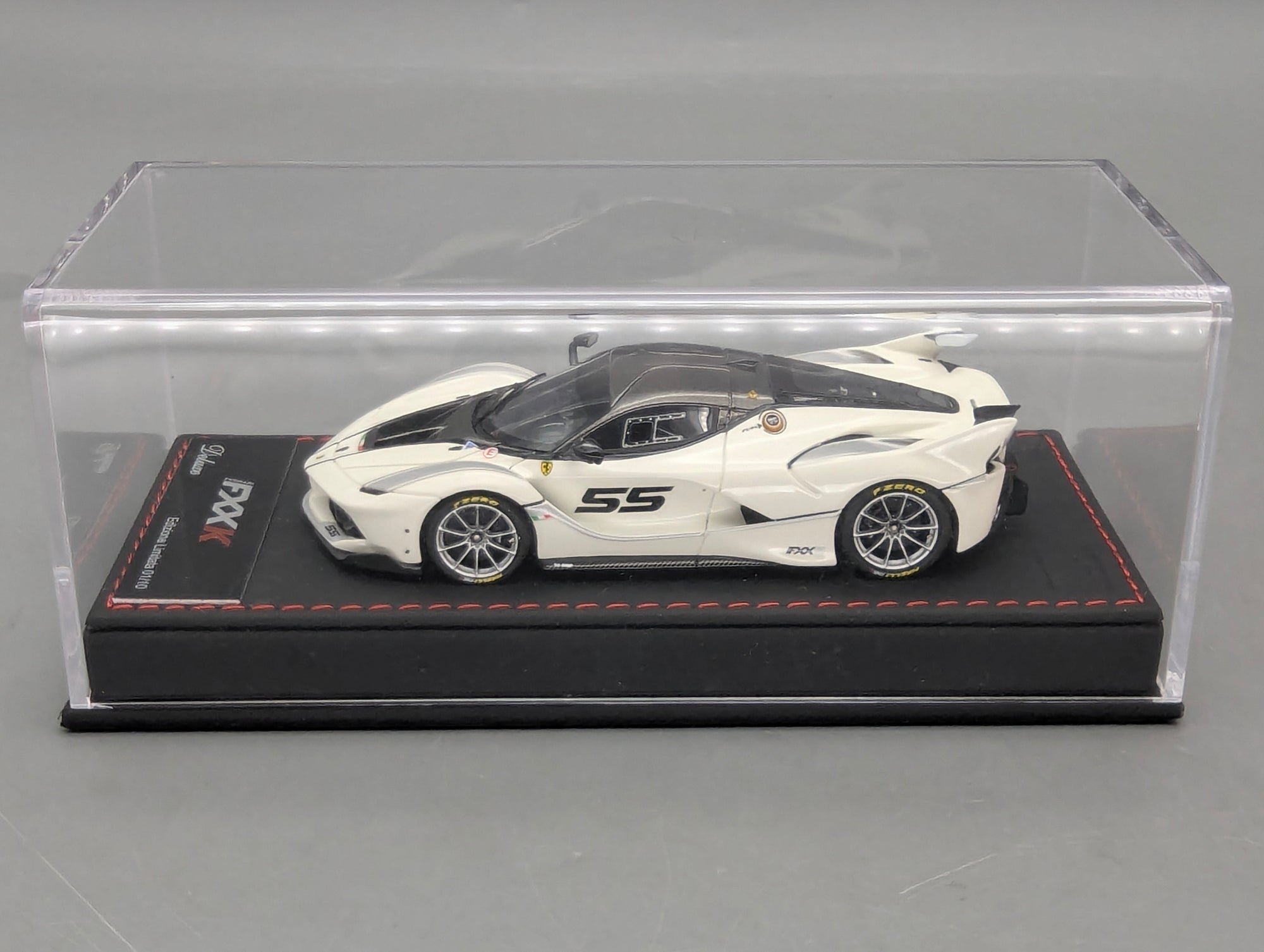 Modellautos 1:43 BBR Deluxe Ferrari FXX-K Bianco Avus Car #55 Ltd 01/10 OVP