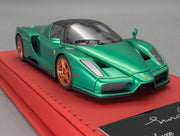 Modellautos 1:43 BBR Deluxe Ferrari Enzo Met. Green Ltd 01/10 mit OVP