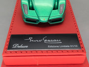 Modellautos 1:43 BBR Deluxe Ferrari Enzo Met. Green Ltd 01/10 mit OVP