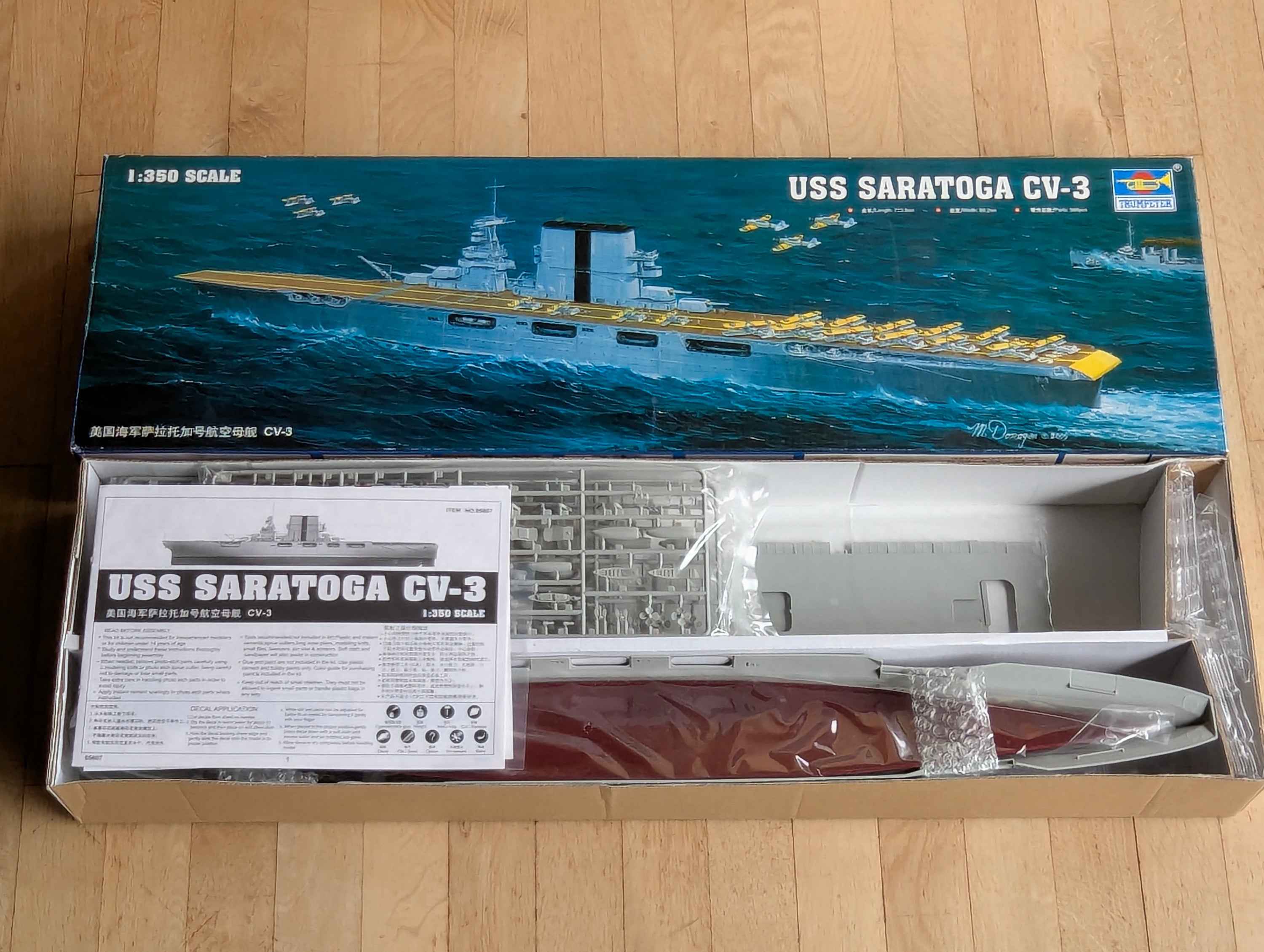 Schiff Modell Bausatz 1:350 Trumpeter USS Saratoga CV-3 Flugzeugträger mit OVP