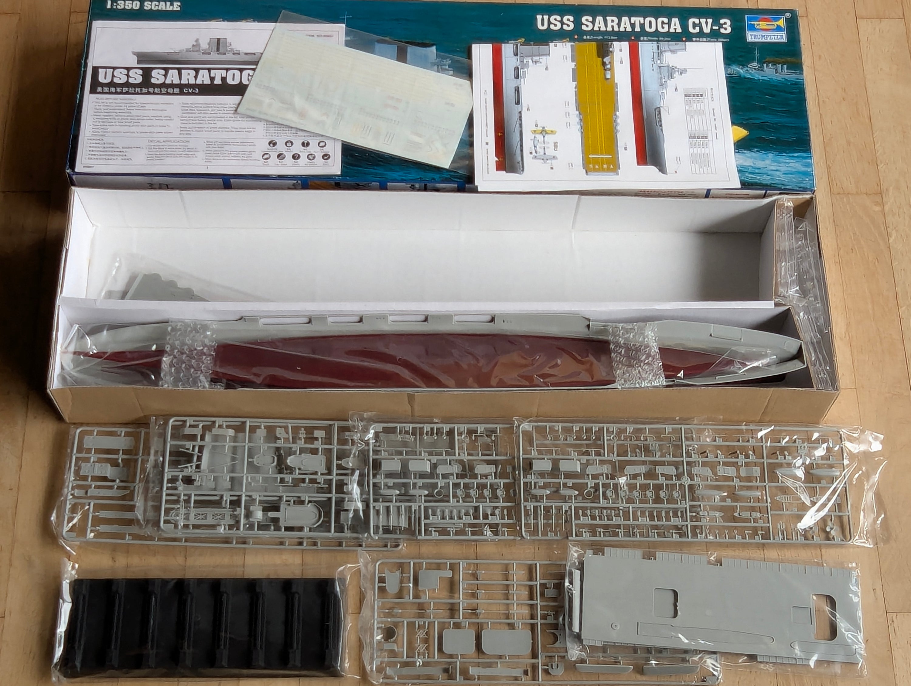 Schiff Modell Bausatz 1:350 Trumpeter USS Saratoga CV-3 Flugzeugträger mit OVP