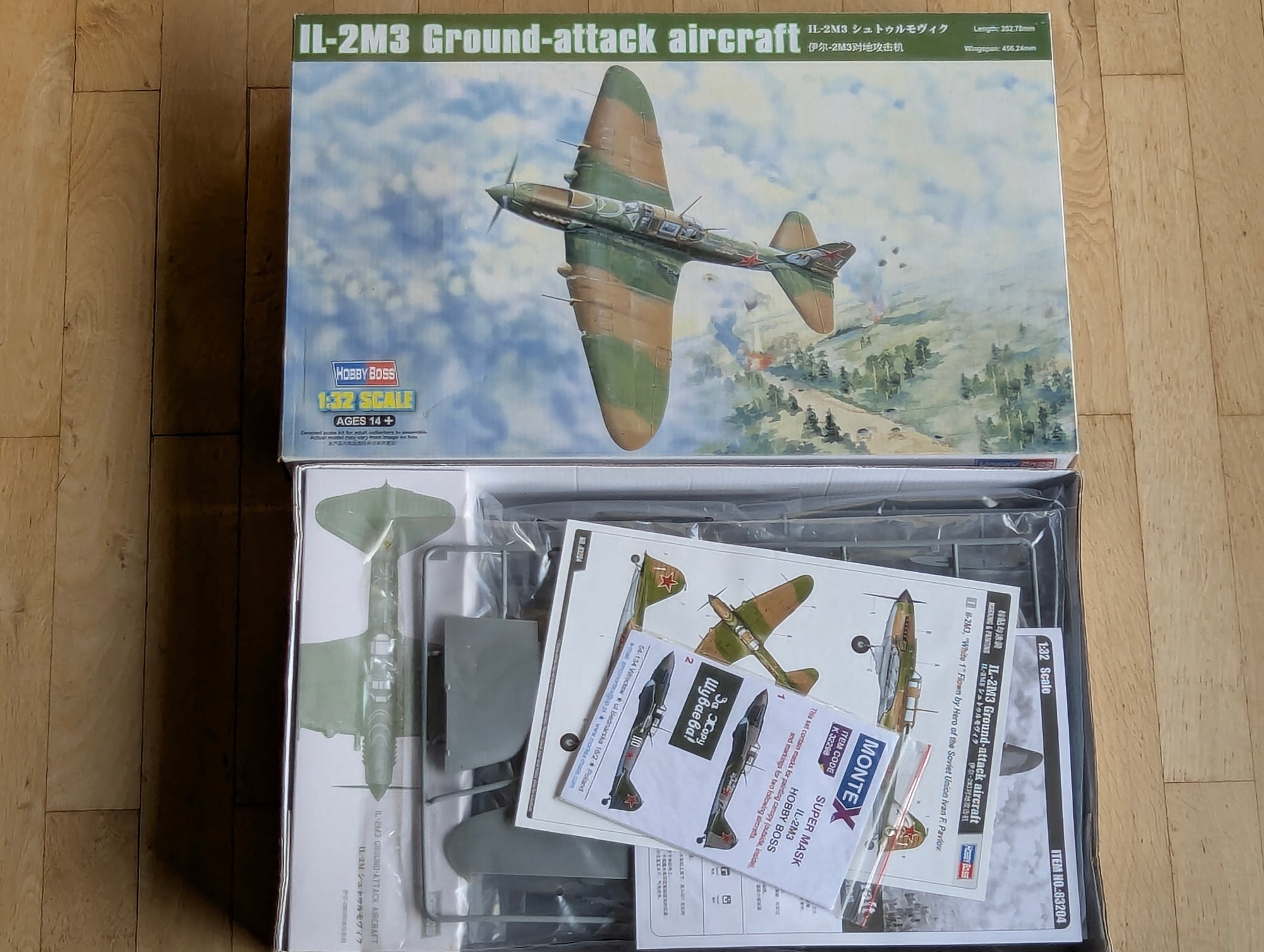 Flugzeug Modell Bausatz 1:32 Hobby Boss 83204 IL-2M3 Ground Attack Aircraft mit OVP