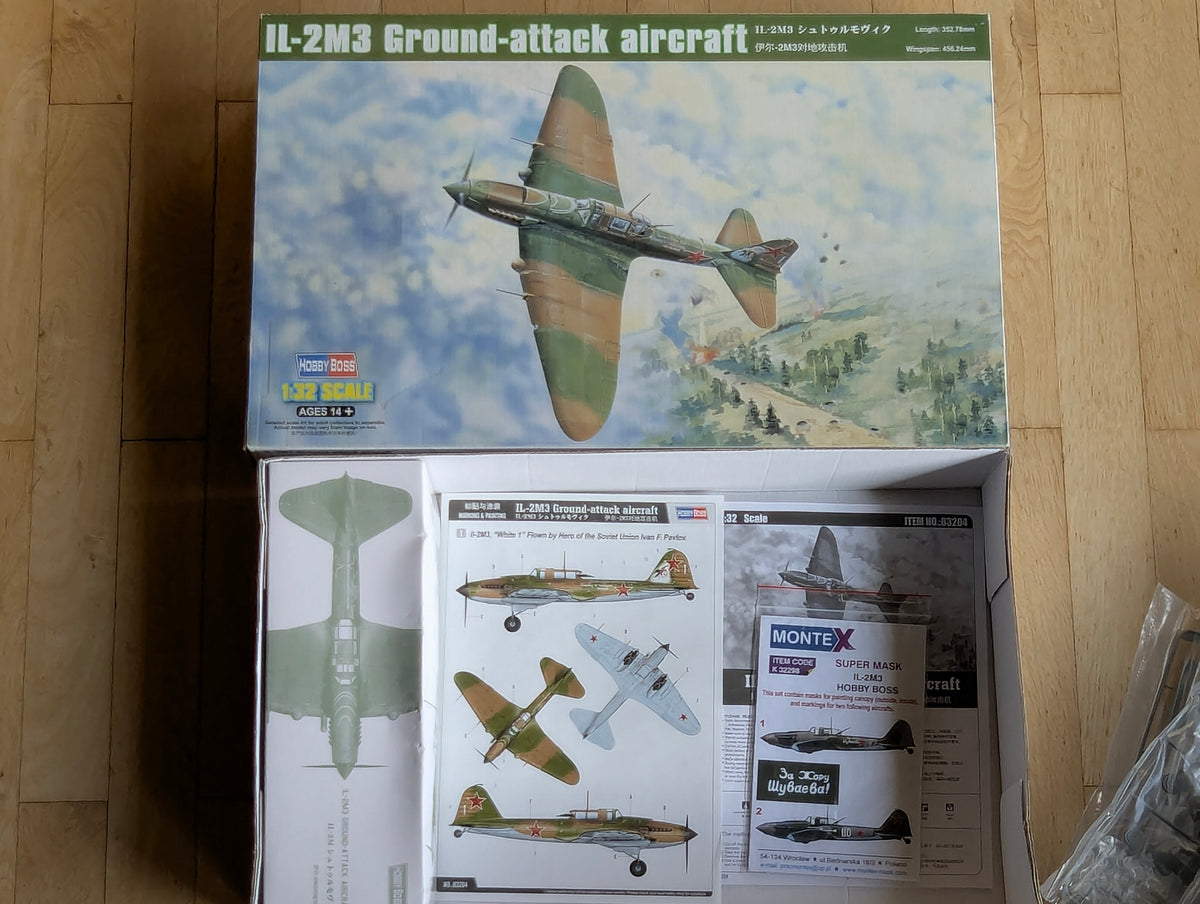 Flugzeug Modell Bausatz 1:32 Hobby Boss 83204 IL-2M3 Ground Attack Aircraft mit OVP