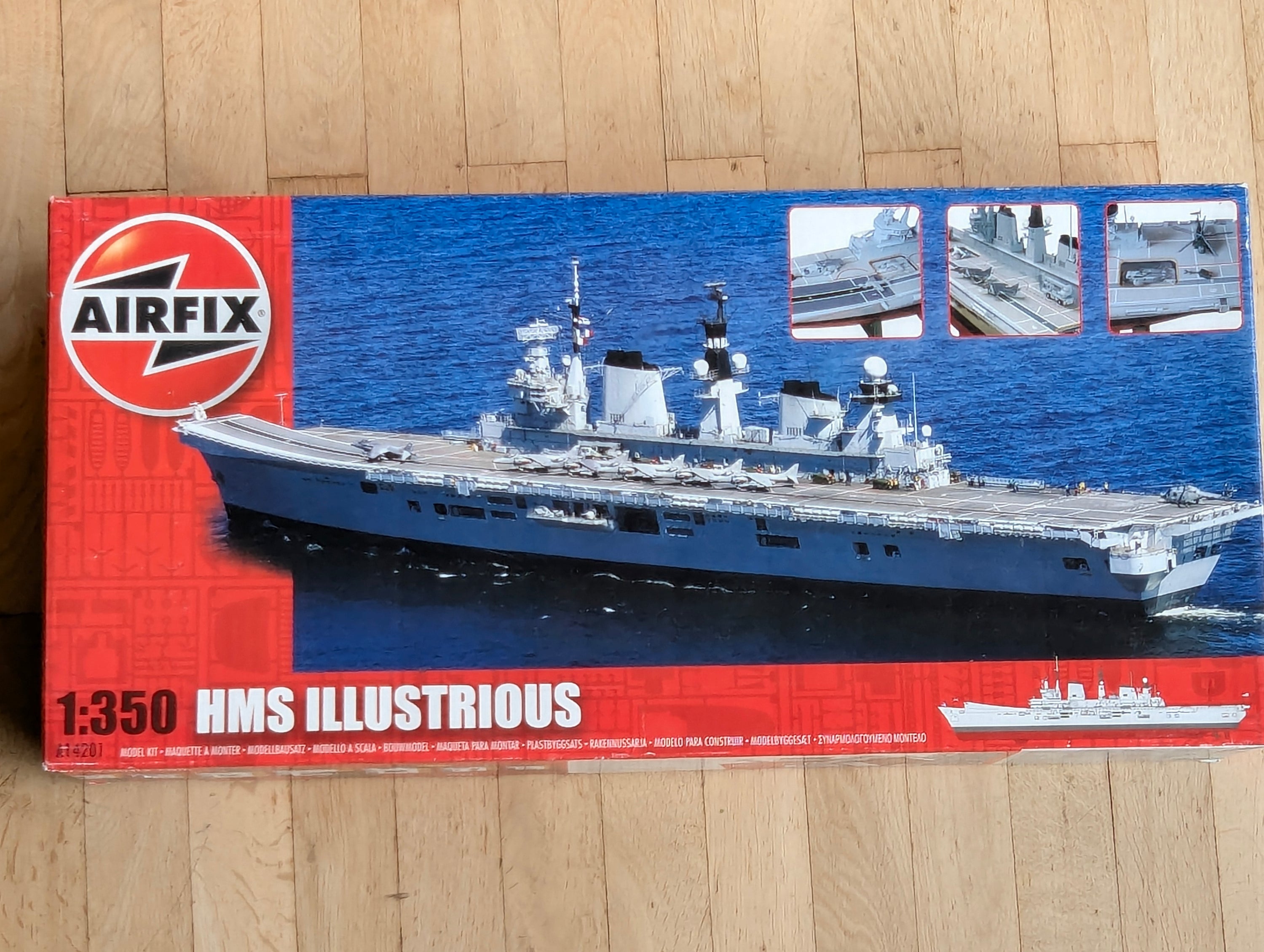 Schiff Modell Bausatz 1:350 Airfix A14201 HMS Illustrious Flugzeugträger mit OVP