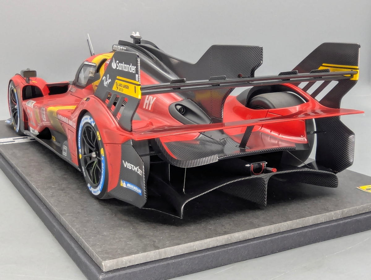 Modellautos 1:12 BBR Ferrari 499P WINNER 24h Le Mans 2023 DIRTY VERSION Ltd 048/299 #51 mit Kofferbox und OVP