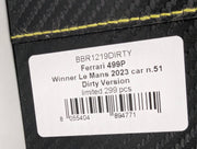 Modellautos 1:12 BBR Ferrari 499P WINNER 24h Le Mans 2023 DIRTY VERSION Ltd 048/299 #51 mit Kofferbox und OVP