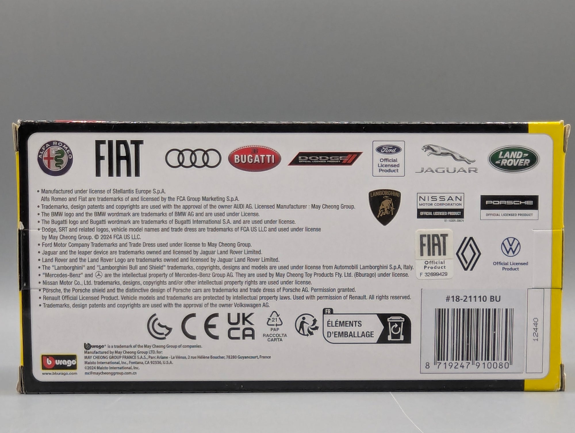 Modellautos 1:24 Bburago Fiat 500e Blau 2023 mit OVP