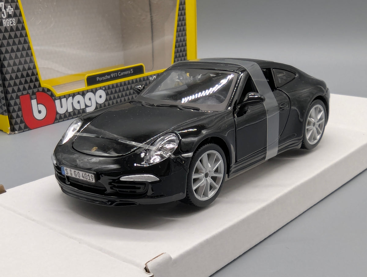 Modellautos 1:24 Bburago Porsche 911 Carrera S Schwarz mit OVP