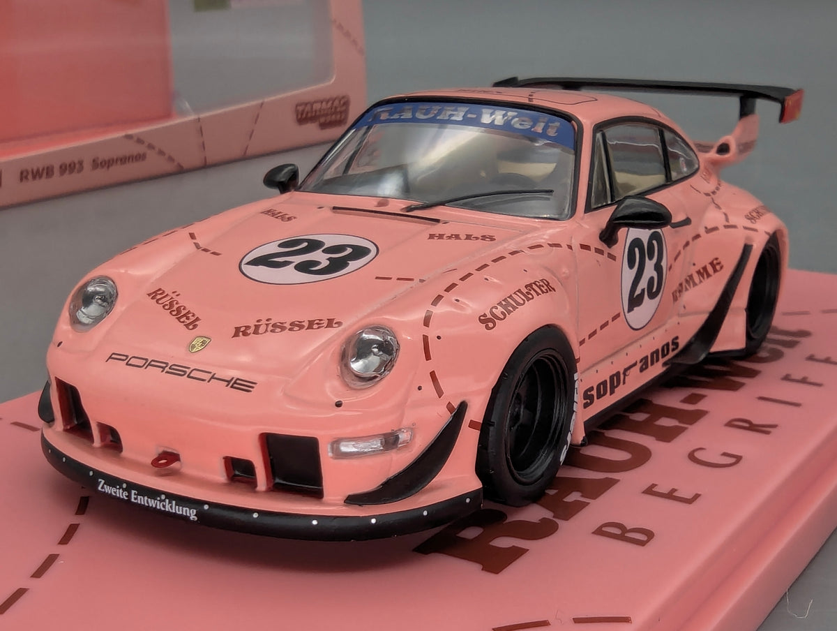 Modellautos 1:43 Tarmac Porsche 911 RWB 993 Sopranos Pink Pig #23 mit OVP