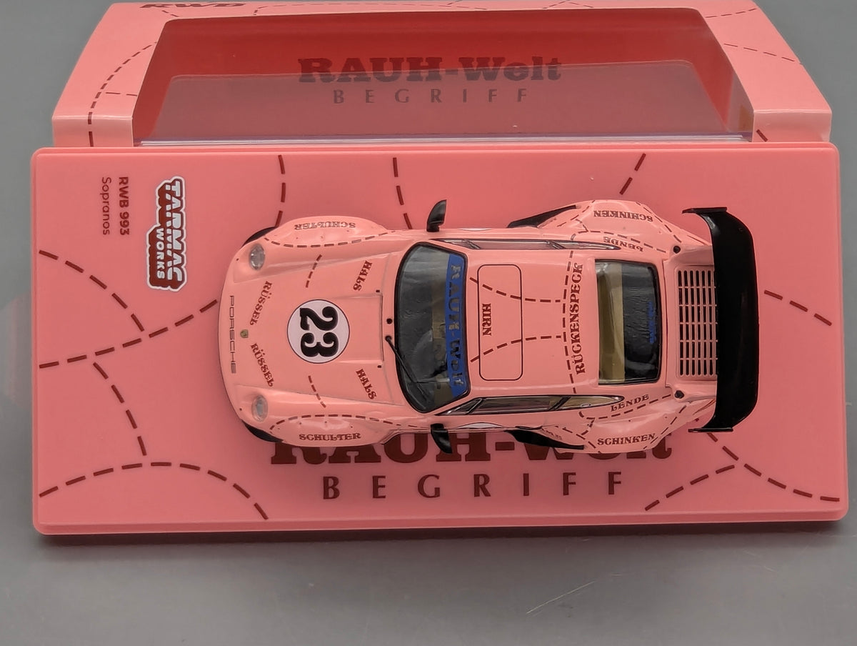 Modellautos 1:43 Tarmac Porsche 911 RWB 993 Sopranos Pink Pig #23 mit OVP