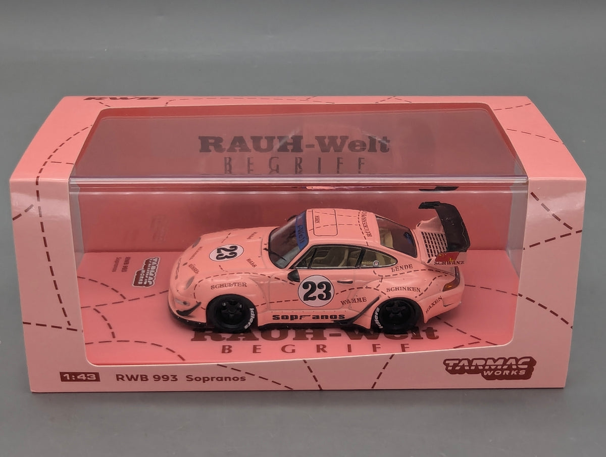 Modellautos 1:43 Tarmac Porsche 911 RWB 993 Sopranos Pink Pig #23 mit OVP