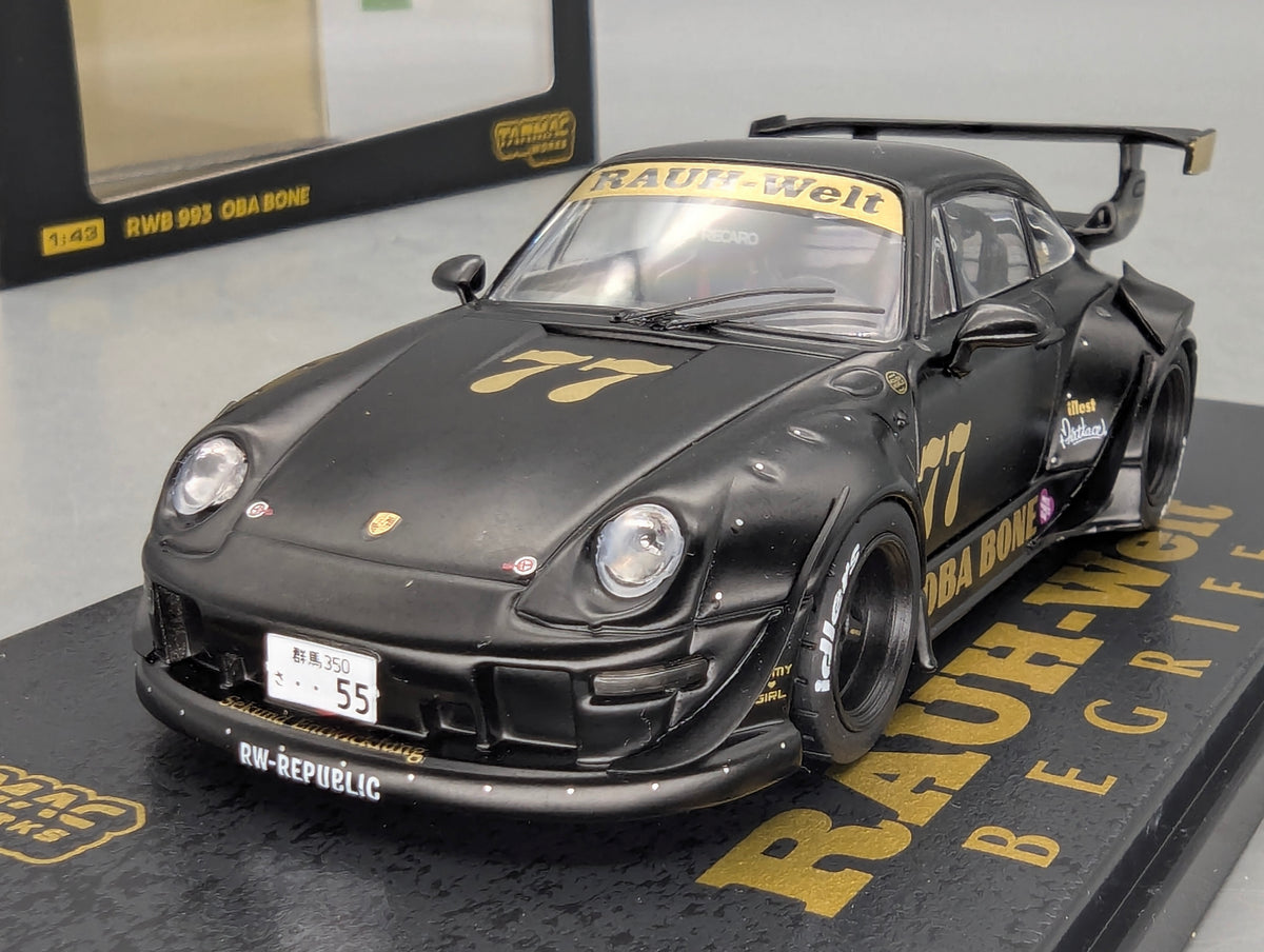 Modellautos 1:43 Tarmac Porsche 911 RWB 993 Oba Bone #77 mit OVP