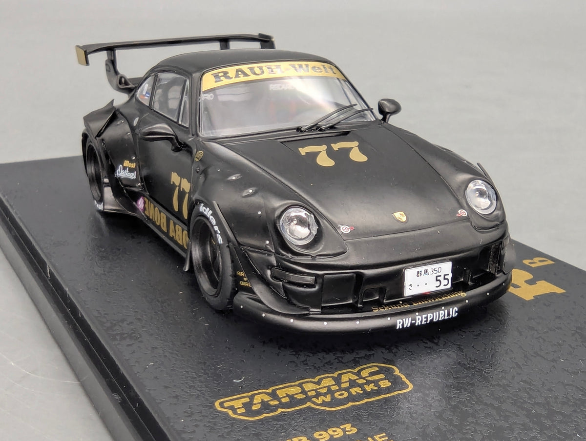 Modellautos 1:43 Tarmac Porsche 911 RWB 993 Oba Bone #77 mit OVP