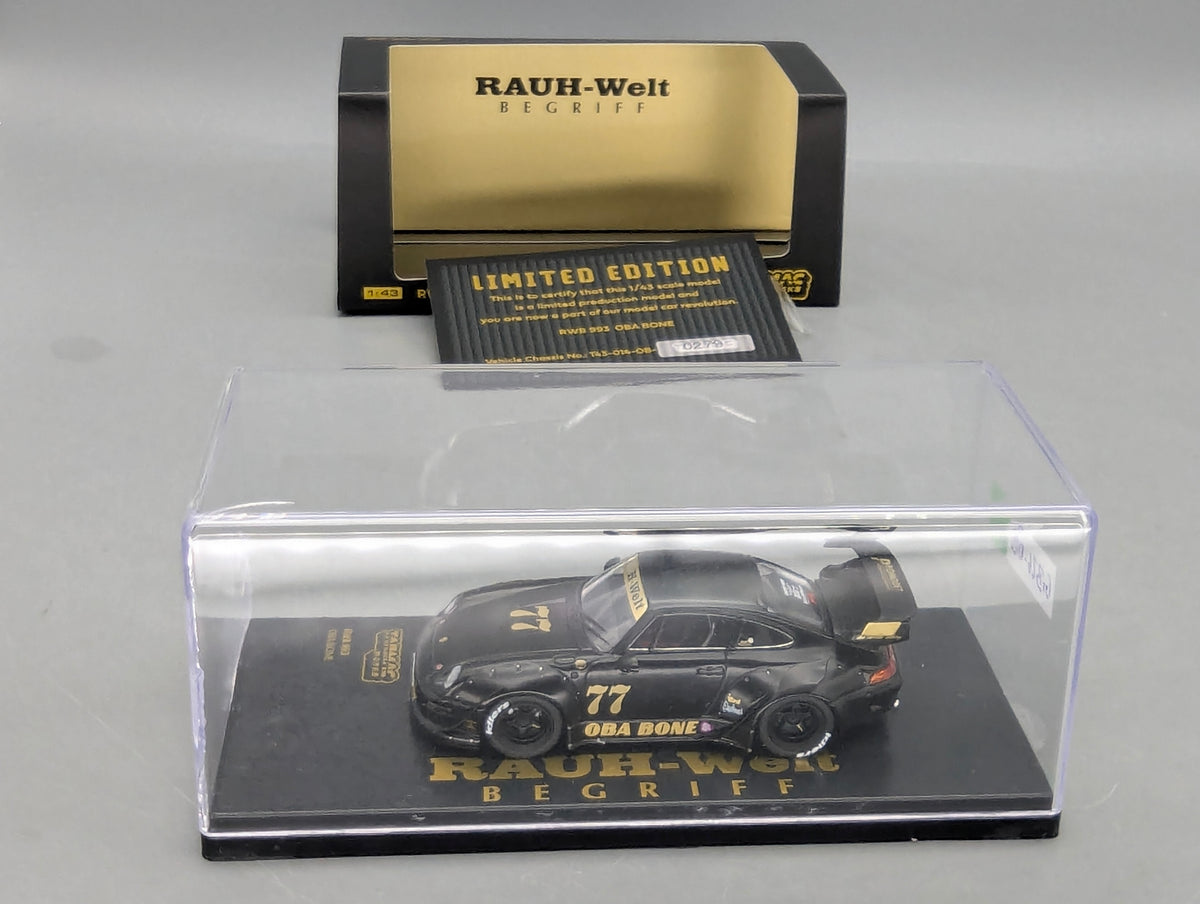 Modellautos 1:43 Tarmac Porsche 911 RWB 993 Oba Bone #77 mit OVP
