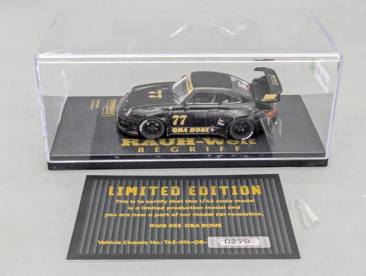 Modellautos 1:43 Tarmac Porsche 911 RWB 993 Oba Bone #77 mit OVP
