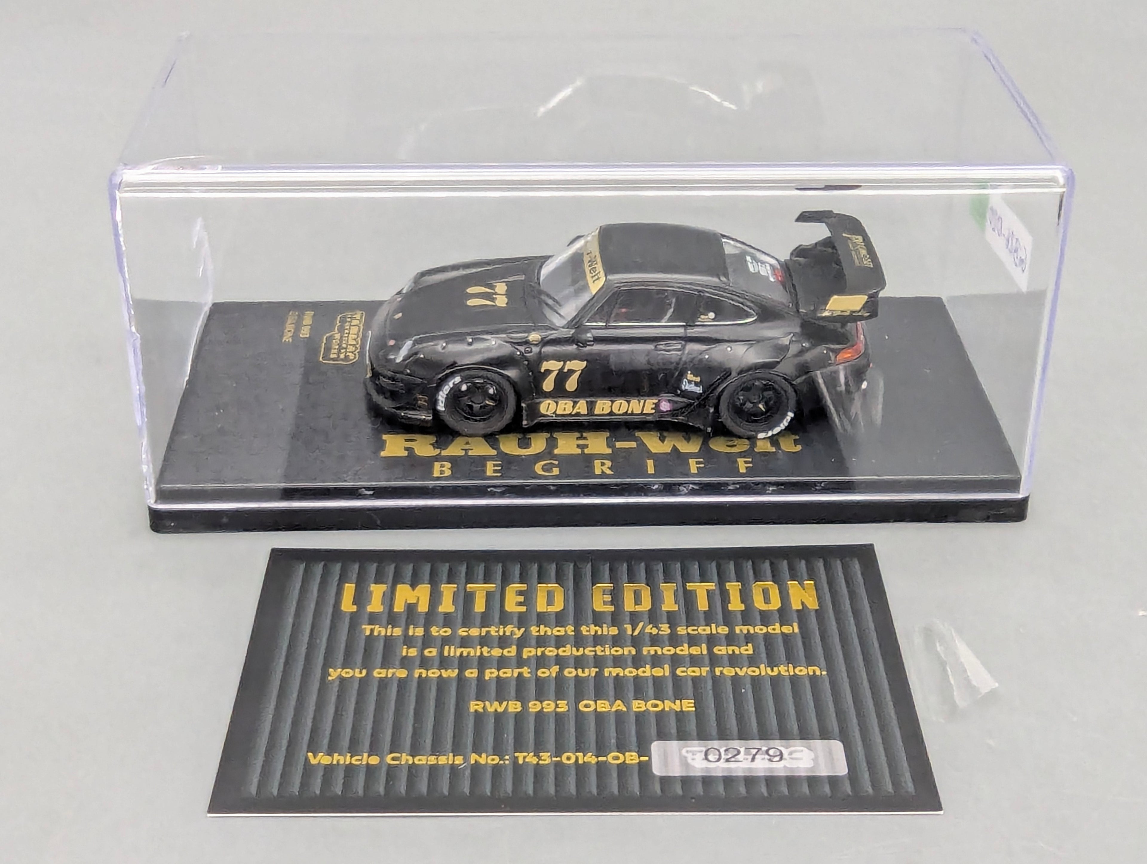 Modellautos 1:43 Tarmac Porsche 911 RWB 993 Oba Bone #77 mit OVP