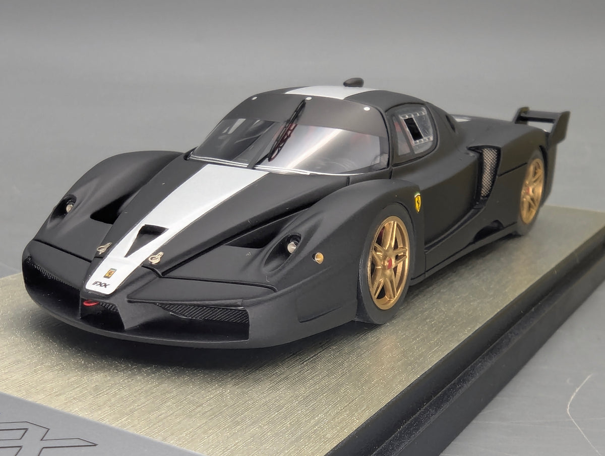 Modellautos 1:43 BBR Ferrari FXX 2006 Matt Black Ltd 20/20 mit Vitrine und OVP