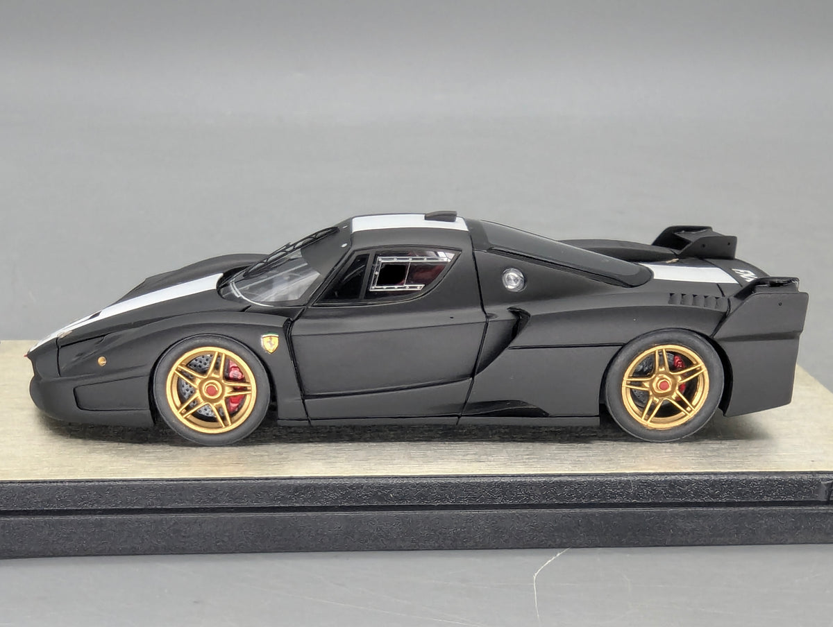 Modellautos 1:43 BBR Ferrari FXX 2006 Matt Black Ltd 20/20 mit Vitrine und OVP