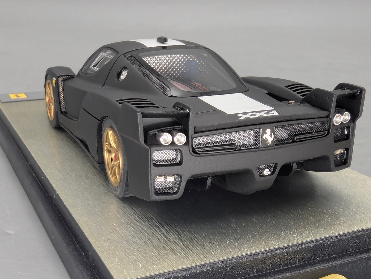 Modellautos 1:43 BBR Ferrari FXX 2006 Matt Black Ltd 20/20 mit Vitrine und OVP