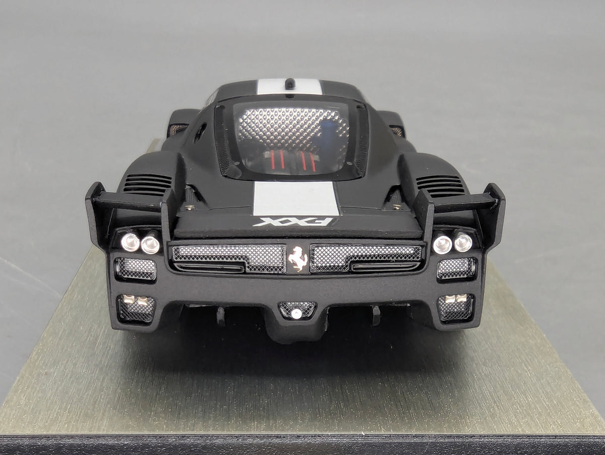 Modellautos 1:43 BBR Ferrari FXX 2006 Matt Black Ltd 20/20 mit Vitrine und OVP