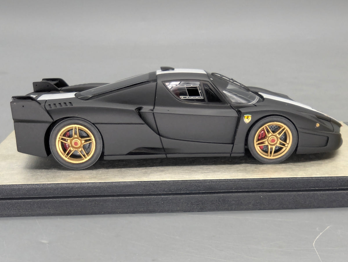 Modellautos 1:43 BBR Ferrari FXX 2006 Matt Black Ltd 20/20 mit Vitrine und OVP