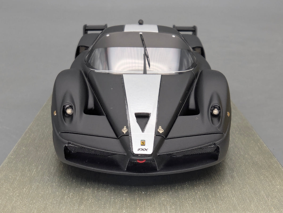 Modellautos 1:43 BBR Ferrari FXX 2006 Matt Black Ltd 20/20 mit Vitrine und OVP