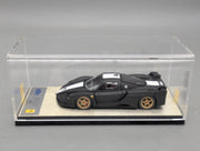 Modellautos 1:43 BBR Ferrari FXX 2006 Matt Black Ltd 20/20 mit Vitrine und OVP