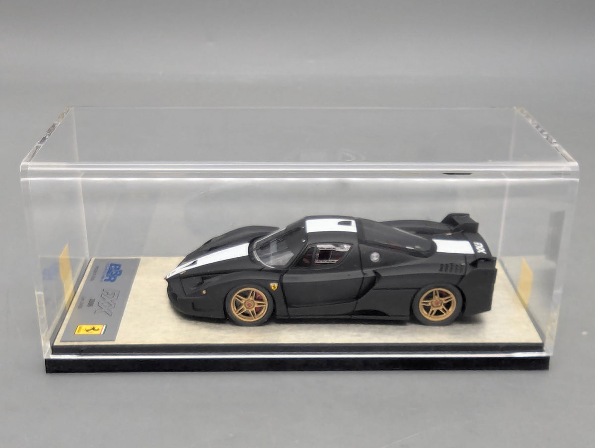 Modellautos 1:43 BBR Ferrari FXX 2006 Matt Black Ltd 20/20 mit Vitrine und OVP