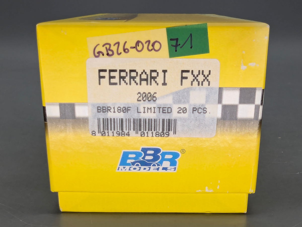 Modellautos 1:43 BBR Ferrari FXX 2006 Matt Black Ltd 20/20 mit Vitrine und OVP