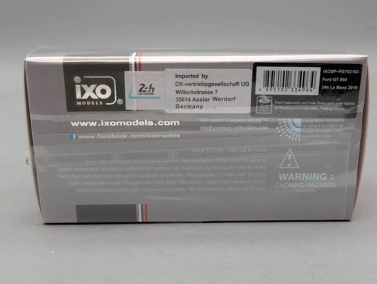 Modellautos 1:43 Ixo Ford GT 24h Le Mans 2019 #69 mit OVP