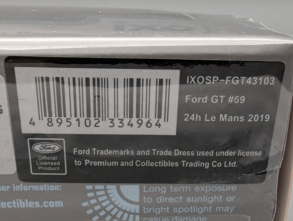 Modellautos 1:43 Ixo Ford GT 24h Le Mans 2019 #69 mit OVP