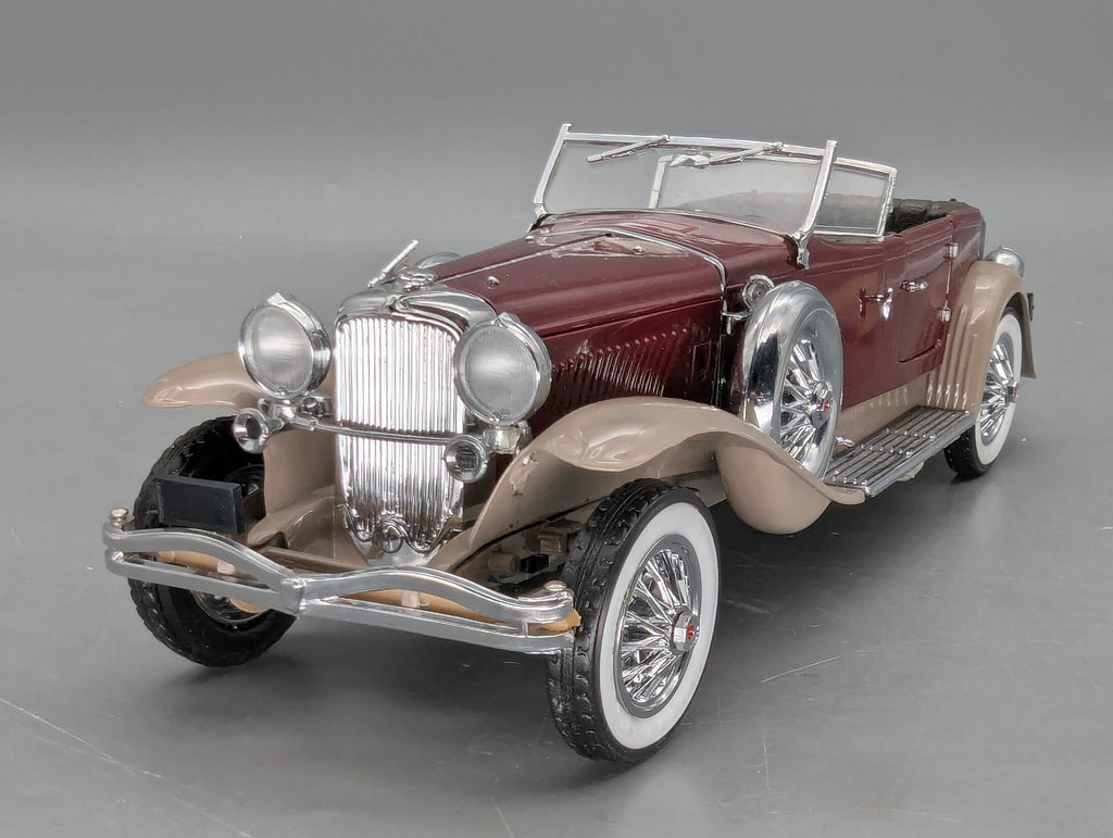 Modellautos 1:24 Franklin Mint Duesenberg J Derham Tourster Weinrot in Styroporbox