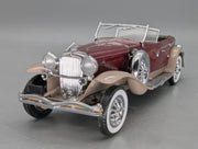 Modellautos 1:24 Franklin Mint Duesenberg J Derham Tourster Weinrot in Styroporbox