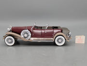 Modellautos 1:24 Franklin Mint Duesenberg J Derham Tourster Weinrot in Styroporbox