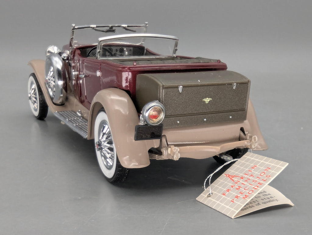 Modellautos 1:24 Franklin Mint Duesenberg J Derham Tourster Weinrot in Styroporbox