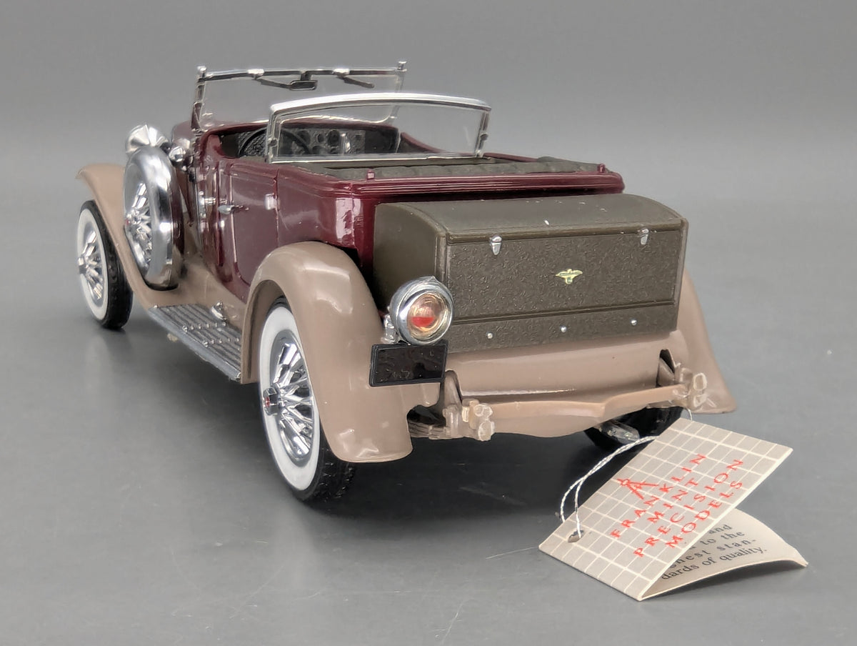 Modellautos 1:24 Franklin Mint Duesenberg J Derham Tourster Weinrot in Styroporbox