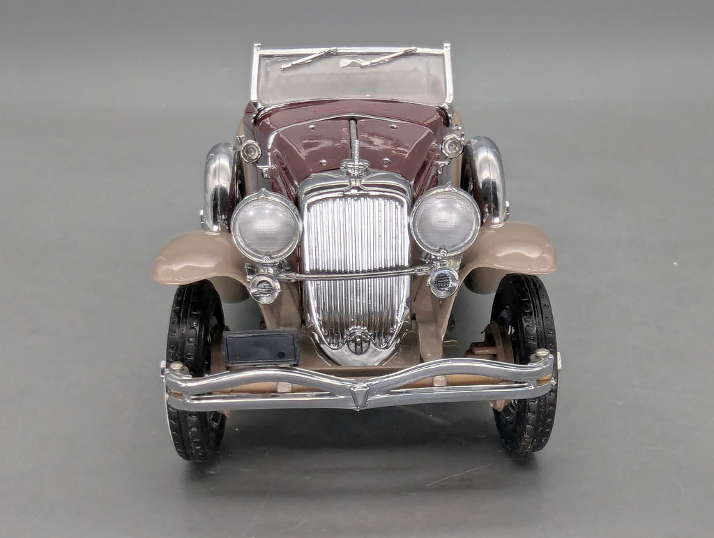 Modellautos 1:24 Franklin Mint Duesenberg J Derham Tourster Weinrot in Styroporbox