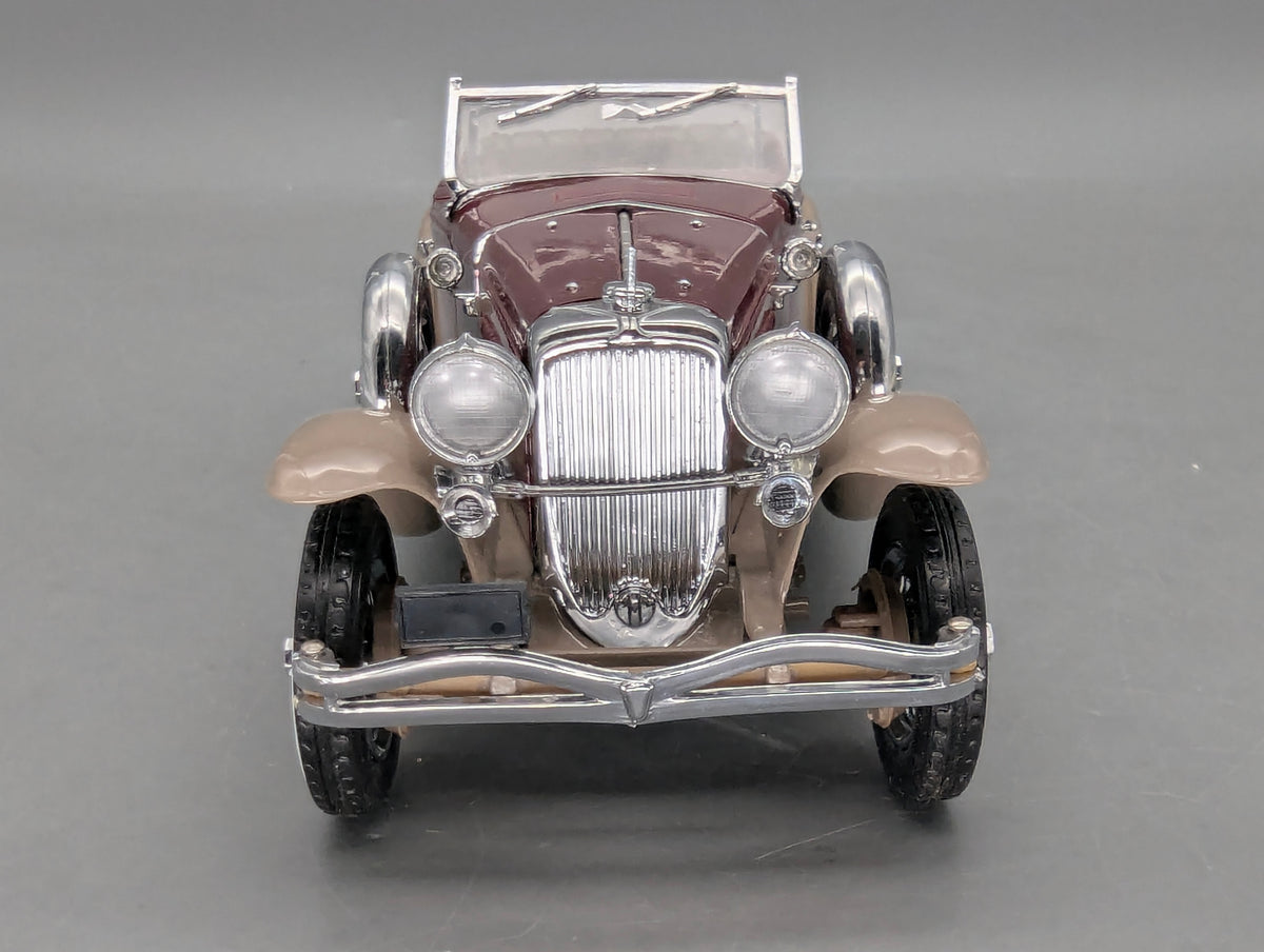 Modellautos 1:24 Franklin Mint Duesenberg J Derham Tourster Weinrot in Styroporbox