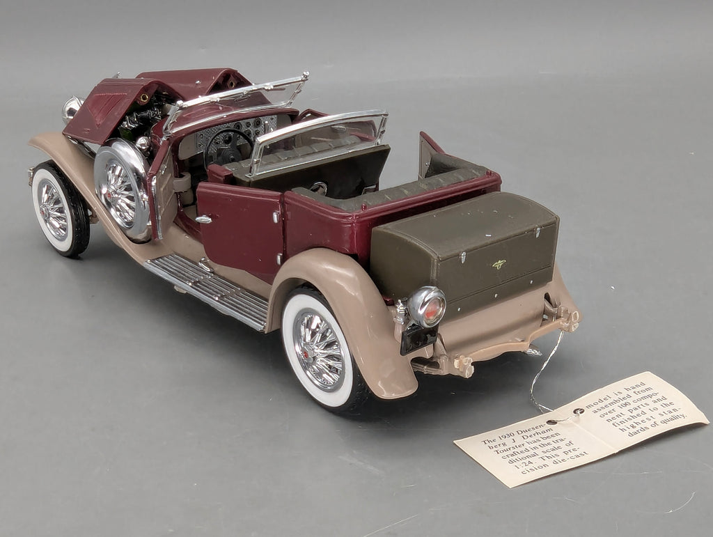 Modellautos 1:24 Franklin Mint Duesenberg J Derham Tourster Weinrot in Styroporbox