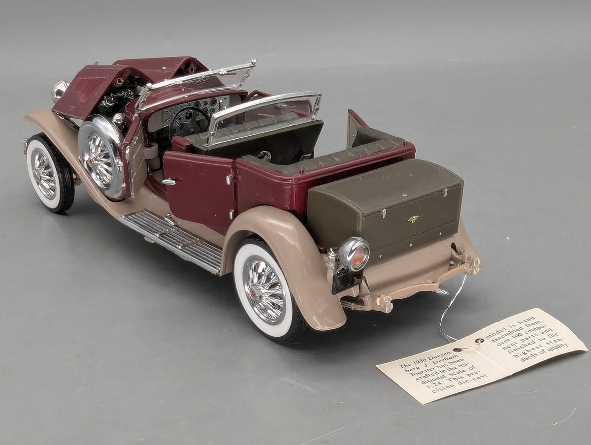 Modellautos 1:24 Franklin Mint Duesenberg J Derham Tourster Weinrot in Styroporbox
